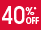 40% off