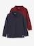 Pack of 2 Long-Sleeved Polo Shirts for Boys BLUE MEDIUM TWO COLOR/MULTICOL+Dark Blue+GREY MEDIUM TWO COLOR/MULTICOL 