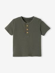 -Honeycomb Grandad-Style T-Shirt for Babies