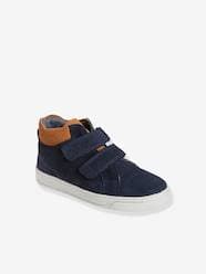 Touch-Fastening High-Top Trainers in Leather for Boys