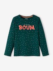 Girls-Tops-Printed Top with Crimped Inscription in Relief, for Girls