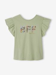 Fancy T-Shirt with Ruffles on the Sleeves, for Girls