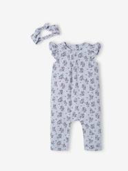Baby-Dungarees & All-in-ones-Jumpsuit + Headband Set, for Baby Girls