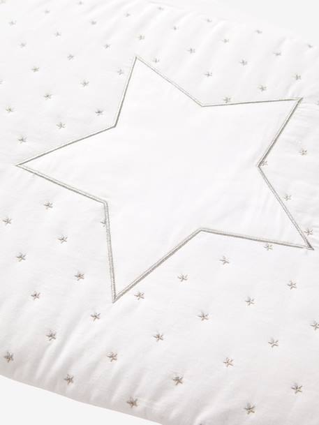 Cot Bumper, Star Shower Theme White/Print 