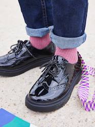 Shoes-Girls Footwear-Patent Derbies, Lug Soles, for Children