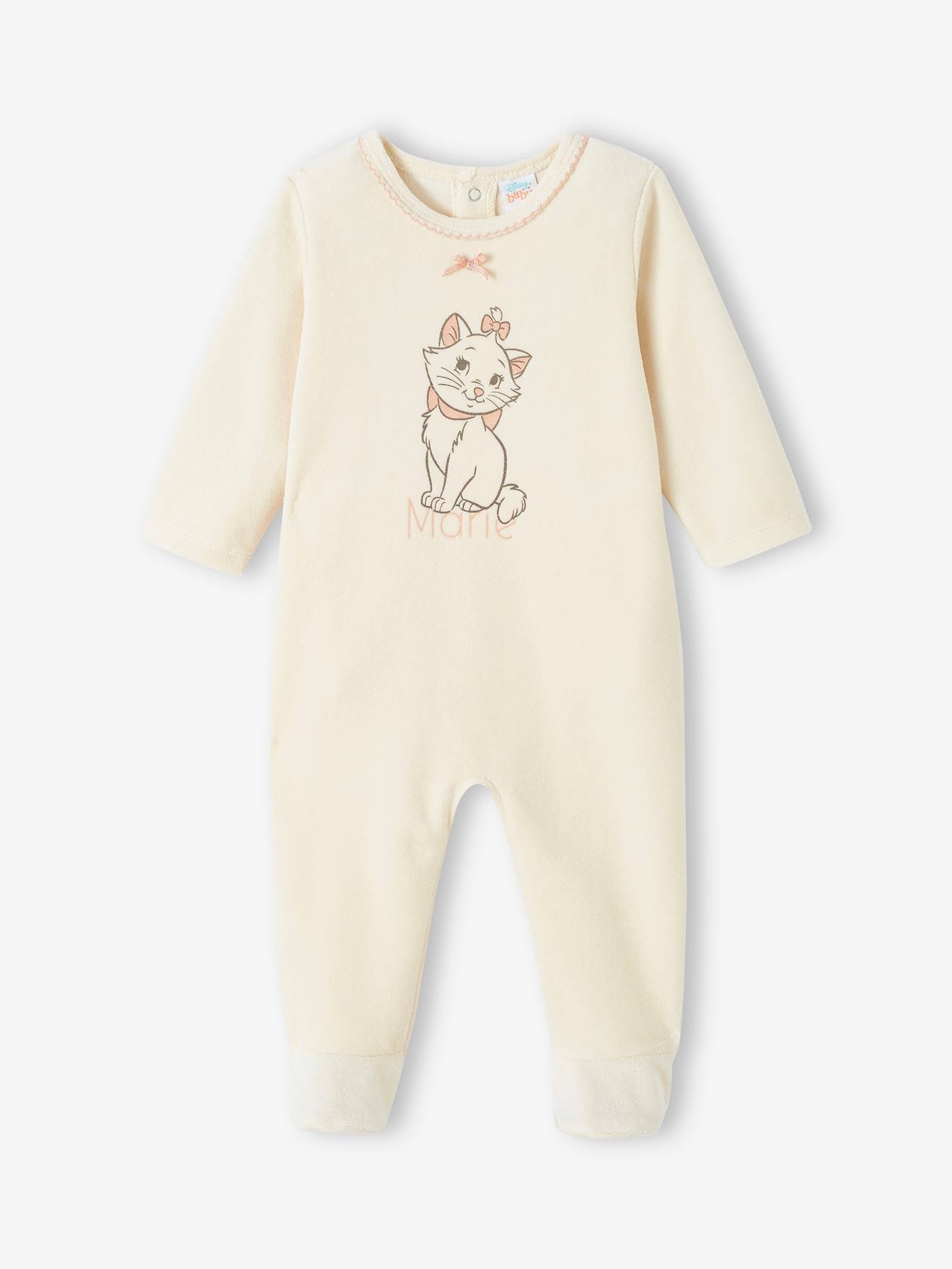 Marie The Aristocats Velour Sleepsuit for Baby Girls, by Disney(r) vanilla