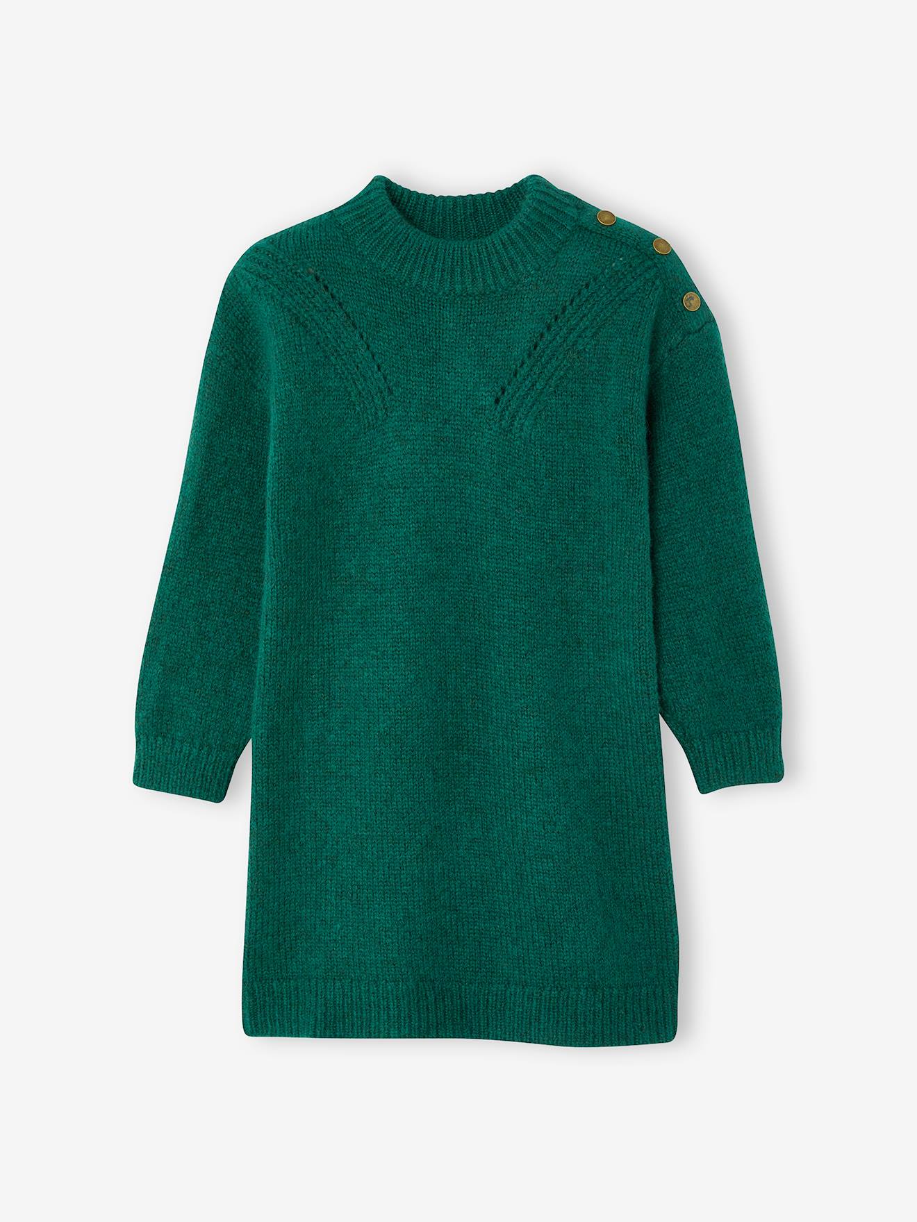 Knitted Dress for Girls green