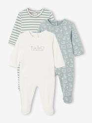 Baby-Pack of 3 Interlock Sleepsuits for Babies, BASICS