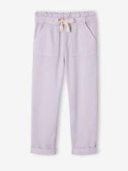 Fluid Paperbag-Style Trousers for Girls