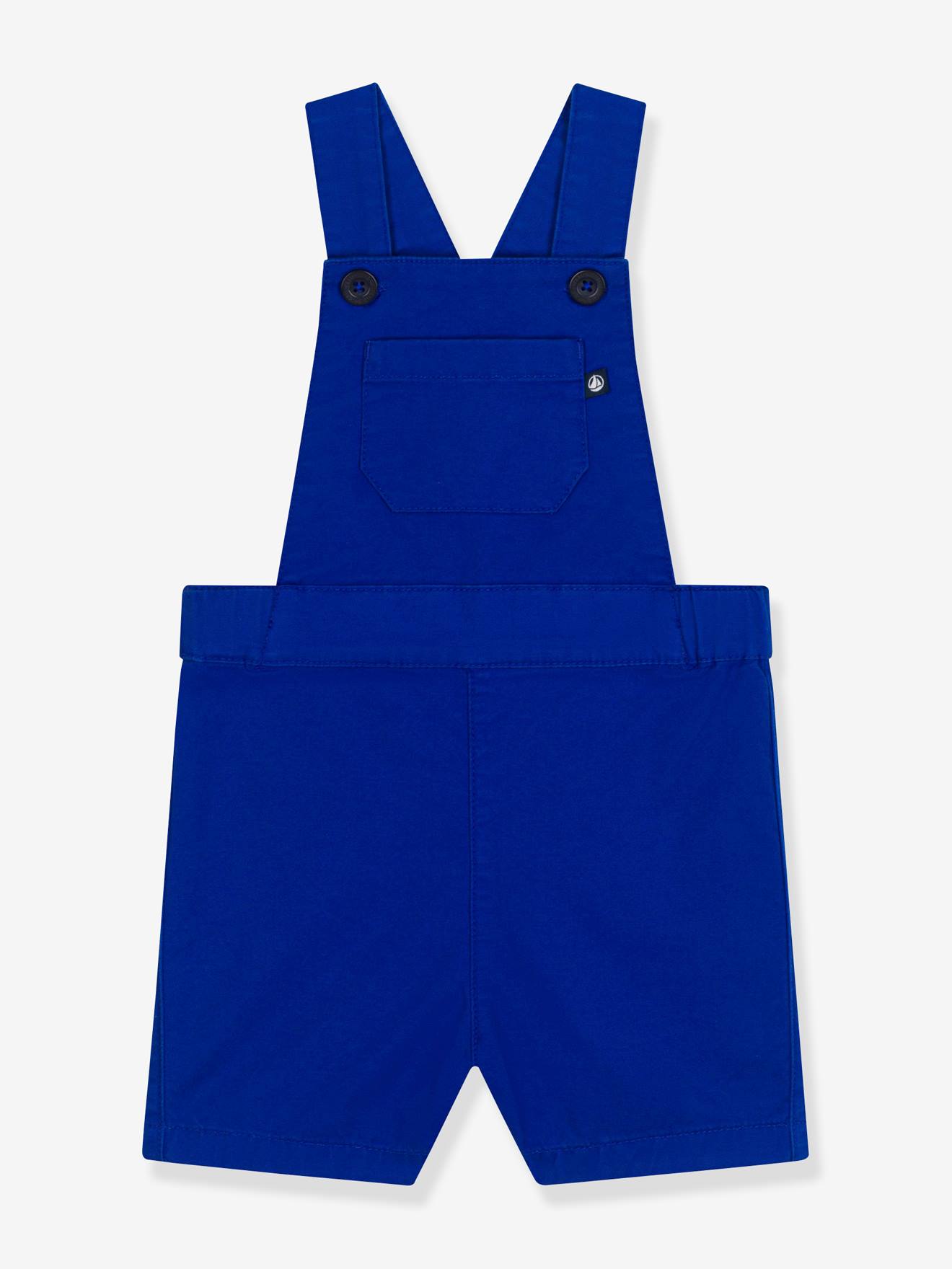 Short Dungaree for Babies by PETIT BATEAU navy blue