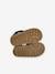 Closed Leather Sandals with Hook-&-Loop Strap for Babies cashew+gold+navy blue 