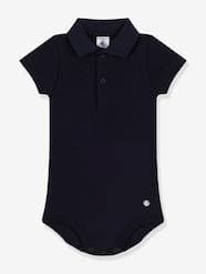 Baby-Short Sleeve Bodysuit with Polo Shirt Neckline, by PETIT BATEAU