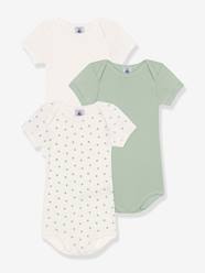 Baby-Pack of 3 Short Sleeve Bodysuits, by PETIT BATEAU