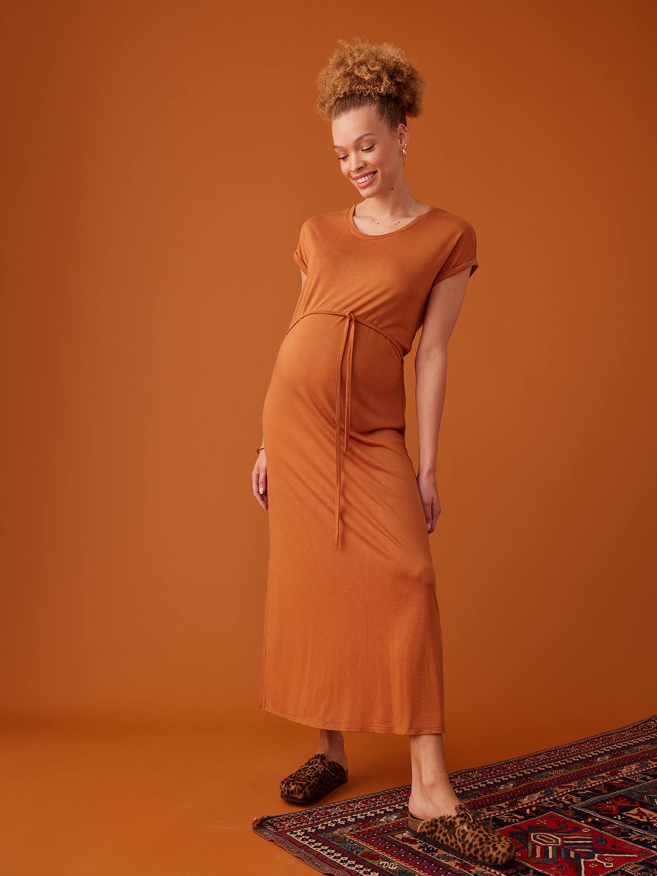 Long Dress for Maternity, by ENVIE DE FRAISE caramel