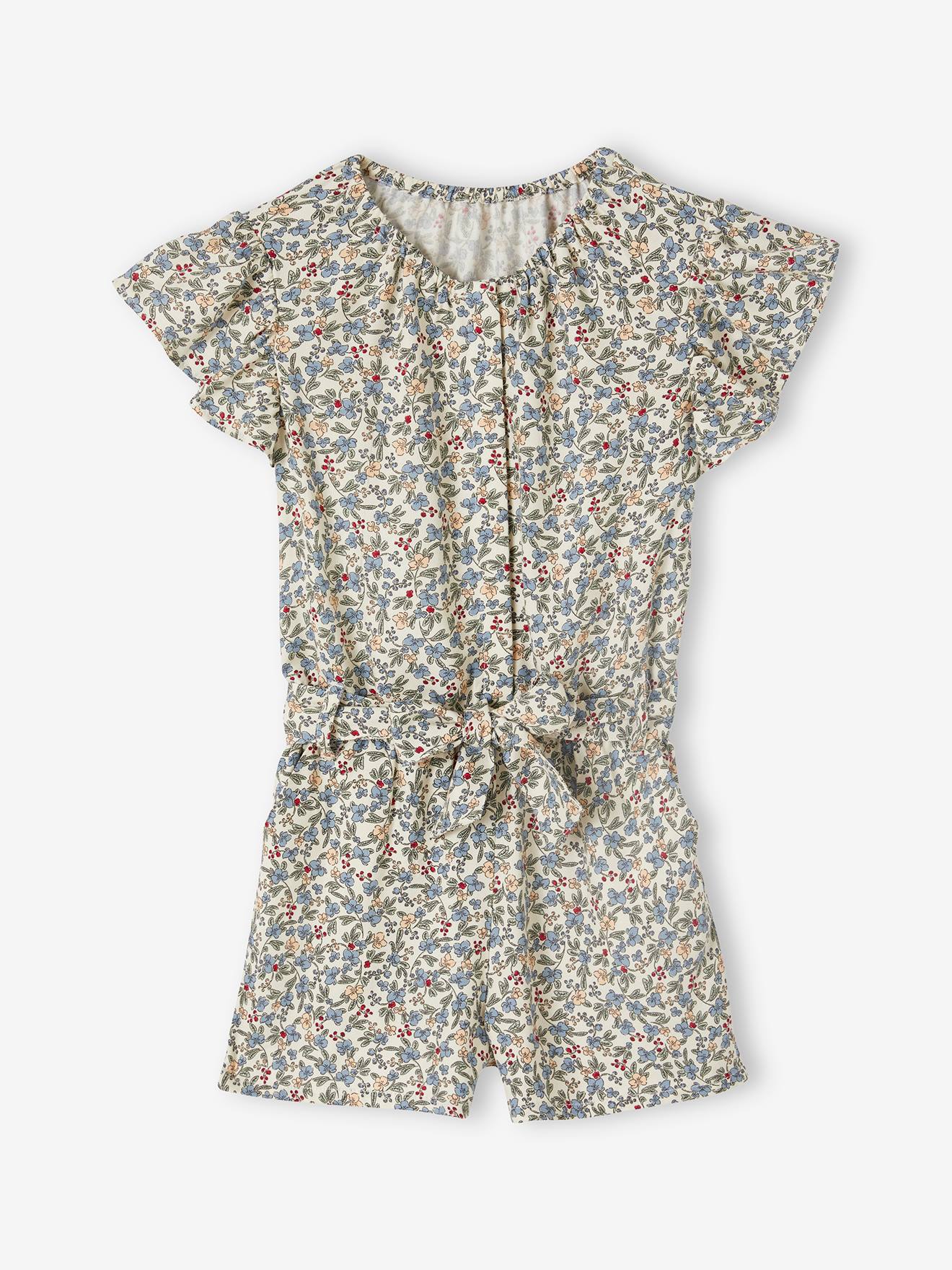 Jumpsuit for Girls printed white