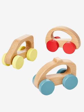 Set of 3 Wooden Cars - Wood FSC Certified no color