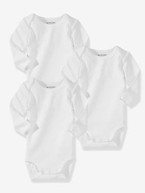 Click to view product details and reviews for Baby Pack Of 3 Organic Collection Long Sleeved White Bodysuits White.