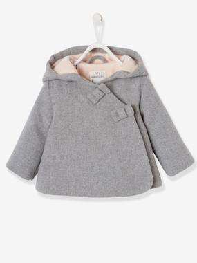 Click to view product details and reviews for Fabric Coat With Hood Lined Padded For Baby Girls Pink.