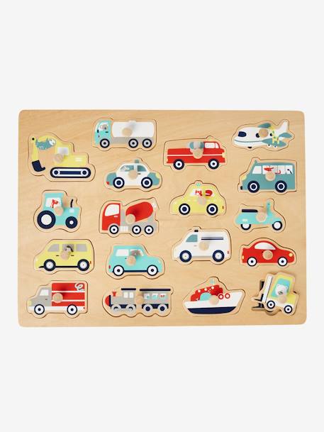 Puzzle with Vehicles RED MEDIUM 2 COLOR/MULTICOL 
