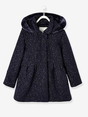 Woollen Coat For Girls Light Grey