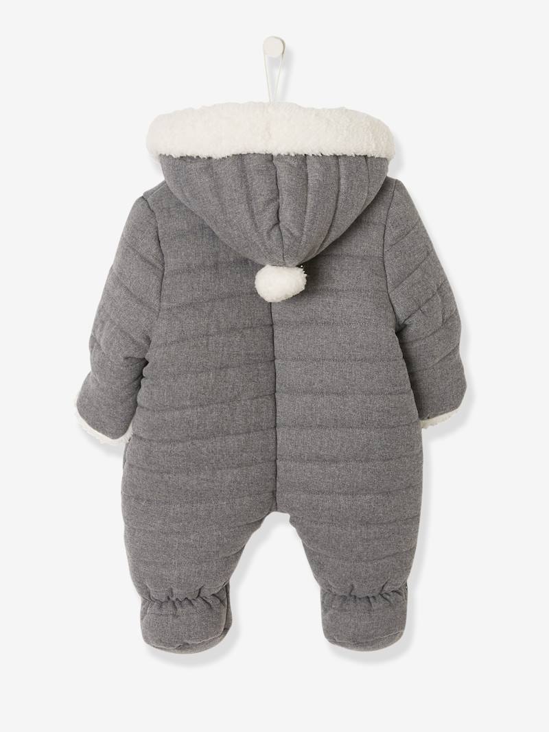 Pramsuit with FullLength Double Opening, for Babies golden beige