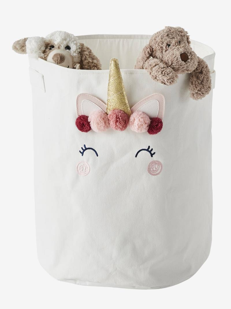 XL Storage Basket, Unicorn white, Bedroom Furniture & Storage Vertbaudet