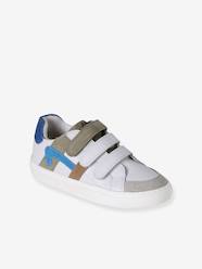 -Trainers with Leather Hook-&-Loop Straps for Children
