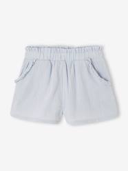 -Girls' short with a cotton gauze waist