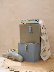 -Set of 2 Minisaurus Dino Storage Tubs in Corduroy