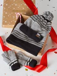 Boys-Urban Park beanie + snood + mittens/gloves set for boys