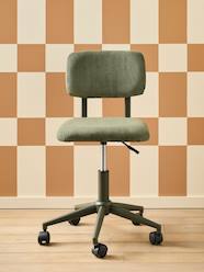 Bedroom Furniture & Storage-Furniture-Velour Desk Chair with Castors for Children
