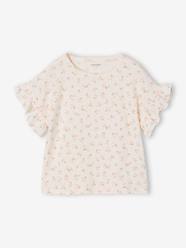 -Girl's pointelle knit t-shirt
