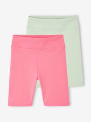 Girls-Leggings-Pack of 2 Sports Cycling Shorts for Girls