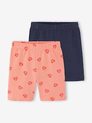Girls-Leggings-Pack of 2 girls' cycling shorts 
