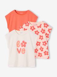Girls-Pack of 3 girls' short-sleeved t-shirts - BASICS
