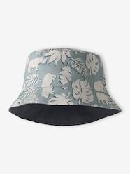 -Reversible patterned cotton bucket hat for boys