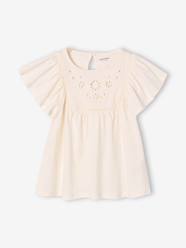 Girls-T-shirt blouse with short sleeves
