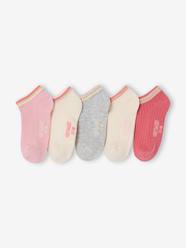 Pack of 5 Pairs Rib Knit Trainer Socks for Girls