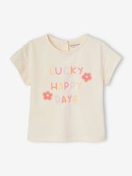 -T-Shirt with Crochet Details for Baby Girls