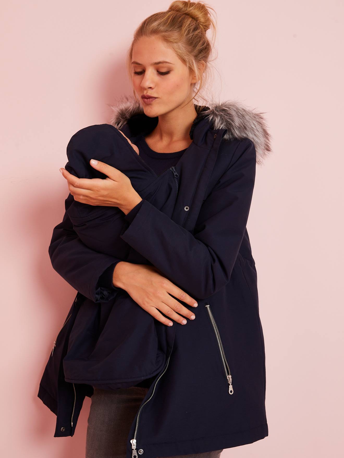 3-in-1 Adaptable Maternity & Post-Maternity Parka dark