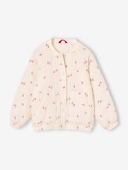 Girls' quilted bomber jacket in cotton gauze
