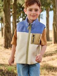 Boys-Cardigans, Jumpers & Sweatshirts-Sweatshirts & Hoodies-Sherpa sleeveless cardigan for boys
