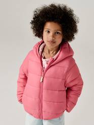 Lightweight hooded puffer jacket for girls