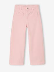 Girl's wide-leg trousers with heart pockets