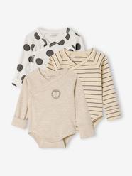 Pack of 3 long-sleeved newborn bodysuits