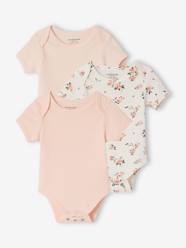 Pack of 3 short-sleeved baby bodysuits