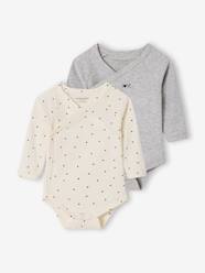 Pack of 2 long-sleeved baby bodysuits