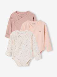 Pack of 3 long-sleeved newborn bodysuits
