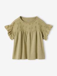 -Girl's t-shirt with embroidered details