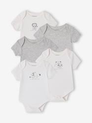 Pack of 5 short-sleeved baby bodysuits